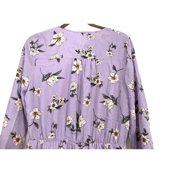 DR2 by Daniel Rainn Smocked 3/4 Sleeve Mini Dress Sz Medium in Lavender NWT - Picture 4 of 8